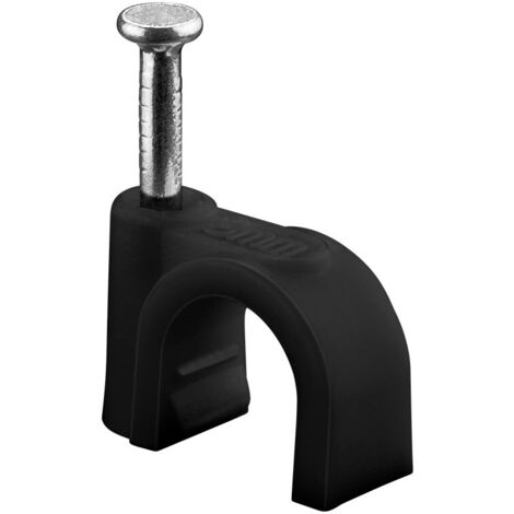 Kabelschelle 8 mm, schwarz, Befestigung für Kabel mit Durchmesser bis 8 mm. Durchmesser 8 mm