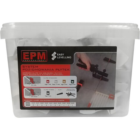 KLIPSY SYSTEM UKŁADANIA PŁYTEK EASY LEVELING 200SZT. 1,5MM - E-315-8815 (1/4)
