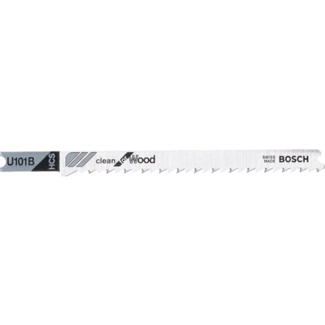 Stichsägeblatt U 101 B Clean for Wood L.100mm Zahnteilung 2,7mm HCS 3er Pack