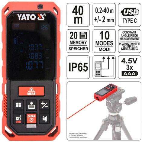 Laser-Entfernungsmesser 40 m - YT-73126 (1/5)