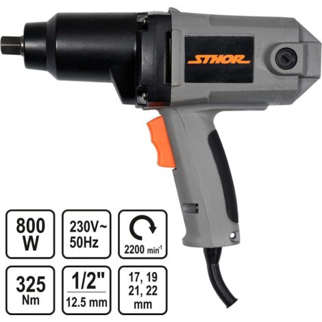 STHOR Schlagschrauber 800W 1/2" 325Nm + Steckschlüssel 57091 (1/5)