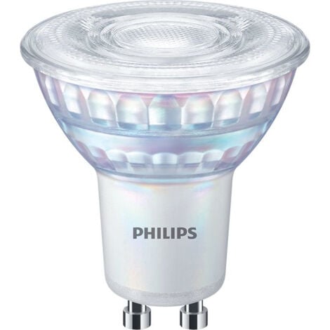 Philips ampoule LED Spot GU10 50W Blanc Chaud  Compatible Variateur, Verre, Lot de 6 929002306876