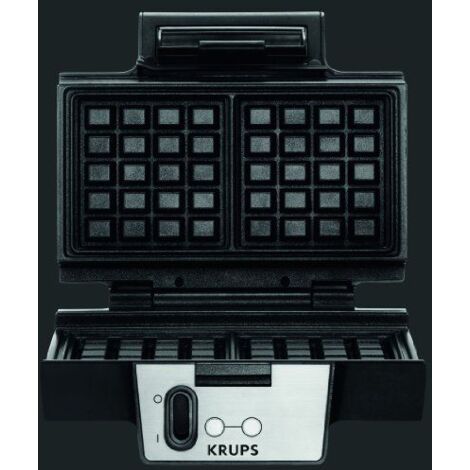 Krups FDK251 Belgisches Waffeleisen, schwarz und silber (1/5)