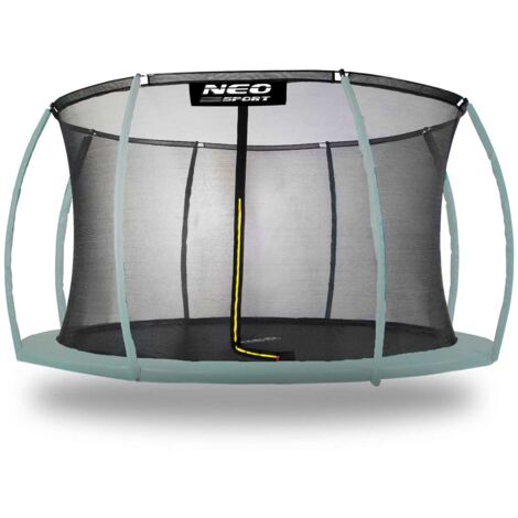 Innennetz für Trampoline 366-374 cm – Sicherheitsnetz mit Reißverschluss – Hohe Grammatur PE – Für 8 Pfosten – Einfache Montage (1/2)
