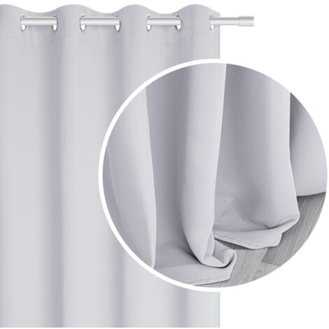 Atout Ciel Verdunkelungsvorhang Mit Ösen, 135 X 240 Cm, Grau – Lichtfilternd & Waschbar