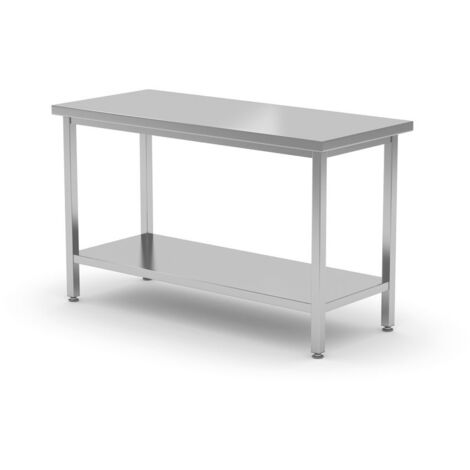Budget Line Mittelarbeitstisch mit Ablage 800 x 600 x 850 mm - Hendi 817100 (1/3)