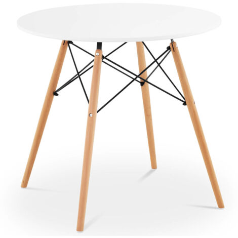 Tisch, skandinavischer Tisch für Wohnzimmer, Büro, modern, rund, Durchmesser. 80 cm hoch 74 cm