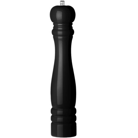 Schwarze Pfeffermühle aus Holz, Durchmesser 60 x 315 mm – Hendi 469552