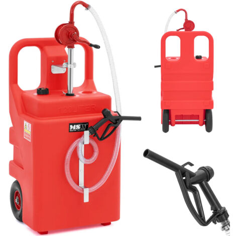 Tragbarer Kraftstofftank mit Handpumpe auf Rädern 20 l/min 120 l (1/5)