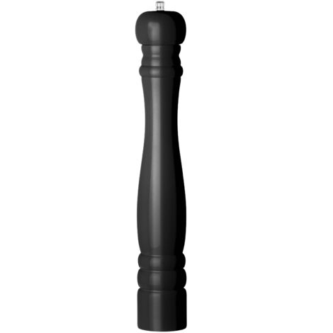 Schwarze Pfeffermühle aus Holz, Durchmesser 65 x 415 mm – Hendi 469545