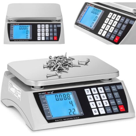 Handelsübliche Ladenwaage mit LCD-Anzeige 22,3 x 17,4 cm 30 kg / 1 g (1/5)