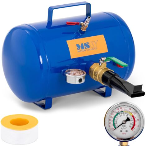 Inflator Druckbehälter zum Aufpumpen von Reifen mit Manometer 8 bar 19,5 l (1/5)
