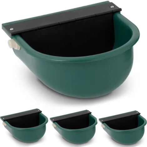 QWORK Automatische Kunststoff-Tränke 3 L – Mit Schwimmerventil Für Rinder, Pferde, Schweine & Hunde