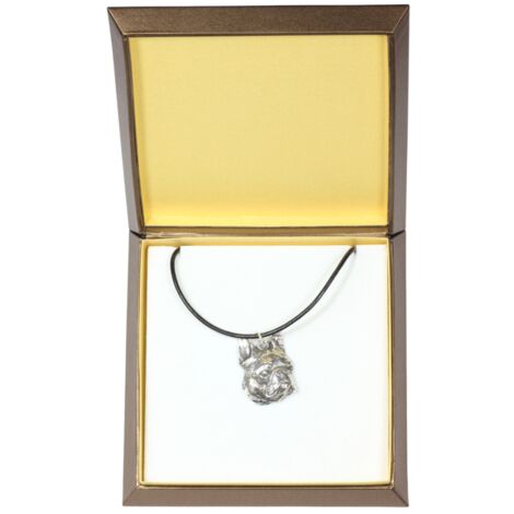 Süßer Boston Terrier Anhänger Aus 925er Silber - Hunde-Charm Für Halskette 11x10mm