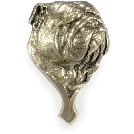 Bulldogge - ein Türklopfer in Form eines Hundekopfes, Messingklopfer, Retro Türdeko von Art-Dog (1/5)