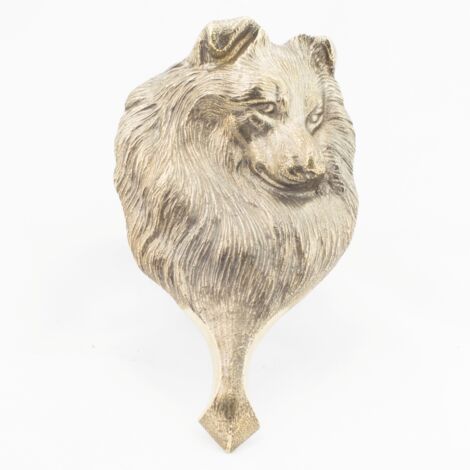 Sheltie - Türklopfer in Hundekopfform, Messingklopfer, Retro Türdeko von Art-Dog (1/5)