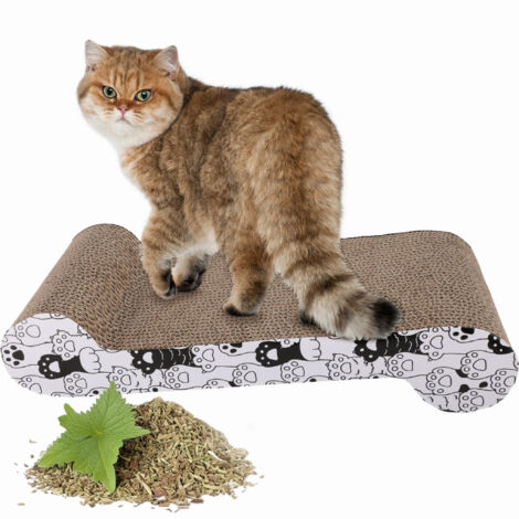 FluffyDream Katzenkratzer Aus Wellpappe – Infinity-Form, 32x10,5x10 Cm, Zum Kratzen, Spielen & Entspannen