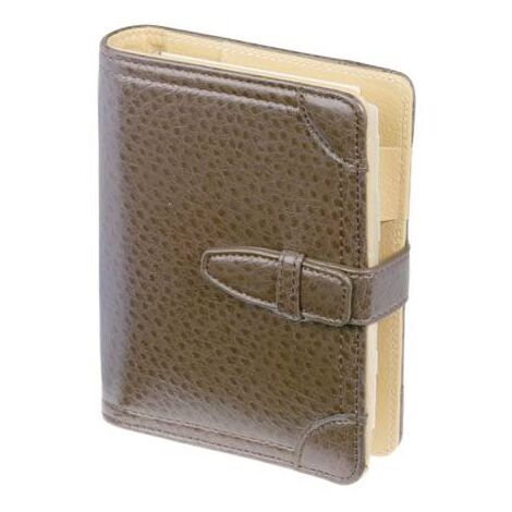 Zurich brauner Premium-Organizer mit auswechselbarem Einsatz 11x14,5cm und Kalender (1/3)
