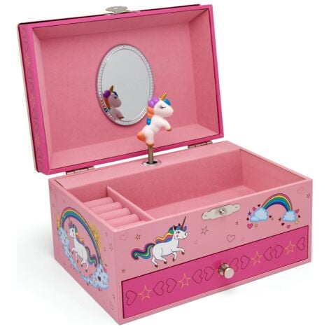 ProCase Einhorn Musik Box Schmuckkästchen Mit Spieluhr - Schmuckschatulle Für Mädchen Geschenk