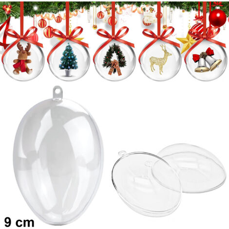 Acryl-Ei 8 Cm Zum Bemalen & Basteln – Transparent, Teilbar, Mit Öse