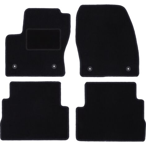 Lot de 4 & Arrière Upgrade4cars Tapis de Sol Voiture Universel en Noir Antidérap