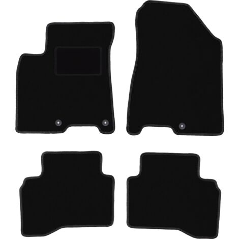 MOTOS Velours Fußmatten Für Kia Rio III 2011-2016 - Schwarz