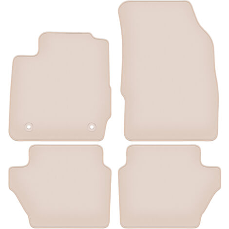 Carlux Zwarte Velours Autovloermatten Voor Ford Fiesta MK7 Hatchback 2011-2017 - 4-Delig Set Met Versterkte Bestuurdersmat