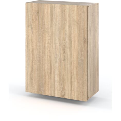 Wandhängender Badezimmerschrank aus Sonoma-Eiche, 60 cm hohe Badezimmersäule für Schlafzimmer (1/5)