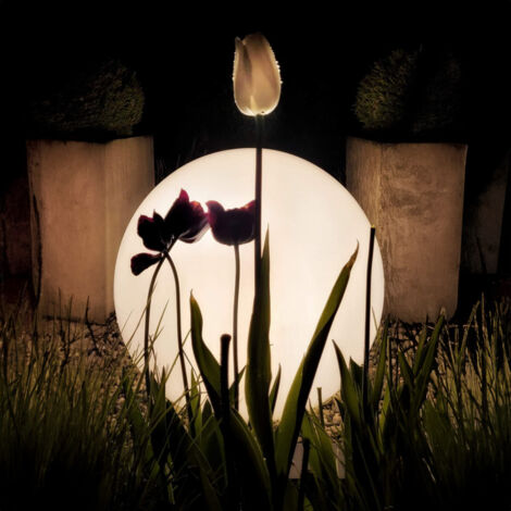 Weiße Kugelgartenleuchte 30 cm GLOBO Eko-light EKO0457
