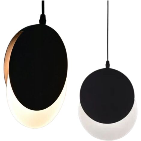 Deckenleuchte Kronleuchter LED hängend Wohnzimmer Schlafzimmer schwarz Loft Zimmer Ring