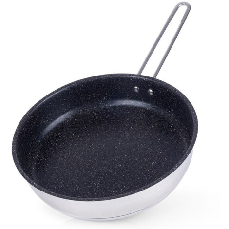 Edelstahl-Bratpfanne für Gas- und Induktionsherde, 26 cm groß (1/5)