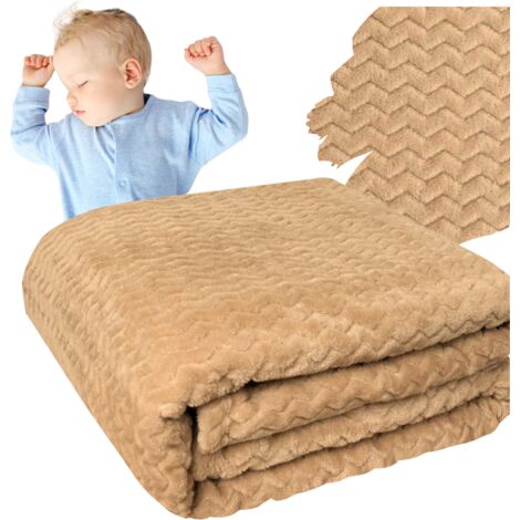 Kuscheldecke Tagesdecke Bett Geschenk 200x220 beige für Freundin Frau Namenstag (1/5)