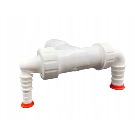 Doppel-Aufputz-Siphon für Waschmaschine und Trockner DN 32/40 weiß HIGH QUALITY