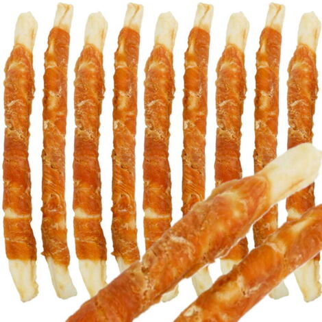Hundeleckerli, Snack Hühnerhautsticks 30cm Woof&Miao 500g