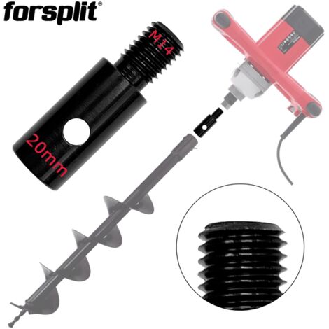 Adapter für Elektrorührwerk M14 auf Erdbohrer Ø 20 mm