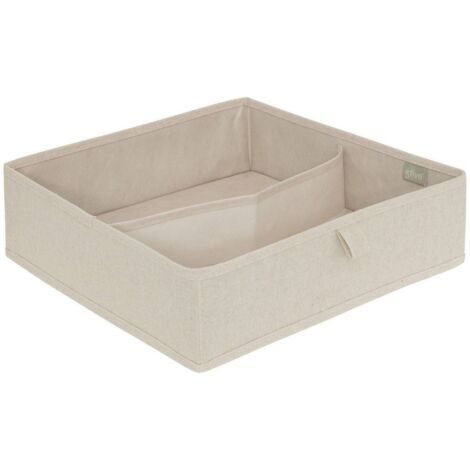Schubladenaufbewahrung groomy 2 fächer beige 36x36cm - 5five