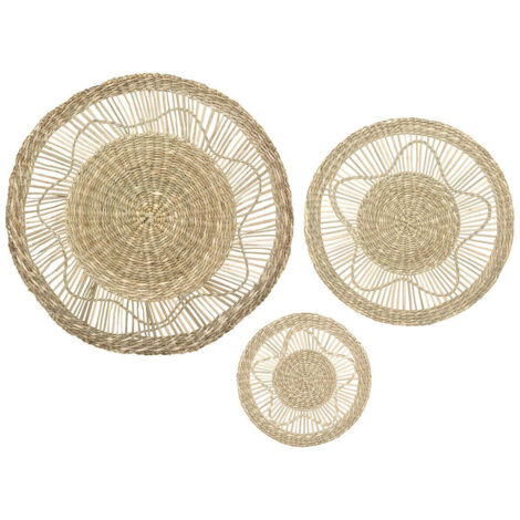 Set aus 2 Wanddekorationen - Schilfrohr - D38 cm