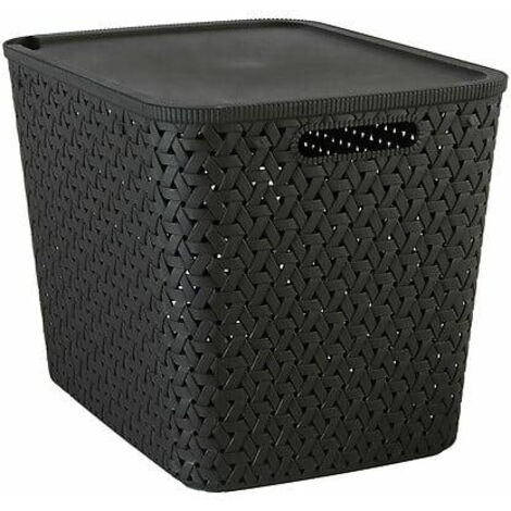 Korb tressy aus schwarzem kunststoff 28l - 5five