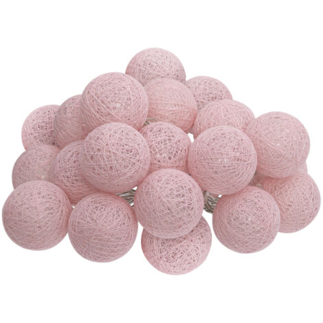 COTTON BALLS Girlande 20 LED-Leuchten rosa 435 cm