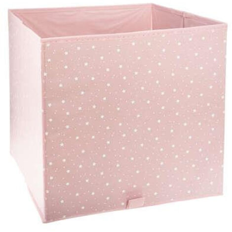 PINKE REGALBOX mit quadratischem Einsatz in Sternenform