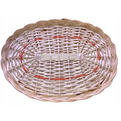 Ovales geflochtenes Tablett für Obst, dekoratives Geschenk, 36 x 47,5 cm, schönes Zuhause (1/3)