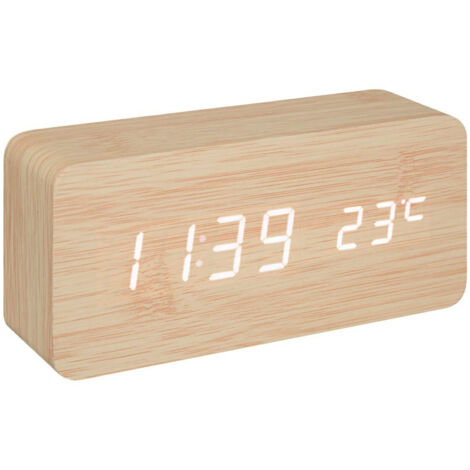 Gamiel UHR WECKER natur aus einer Platte, die Holz imitiert