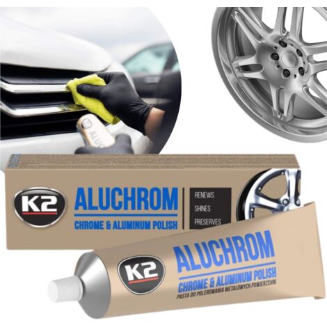 Polierpaste zum Polieren von Metallen K2 ALUCHROM 120 g Spiegelglanz