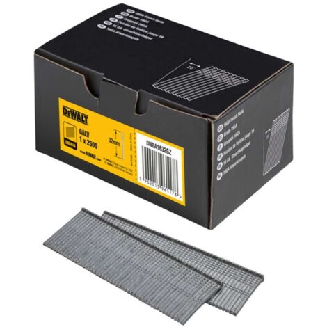 DeWalt Pack mit 2500 16GA Galvanisierten Nägeln 20°