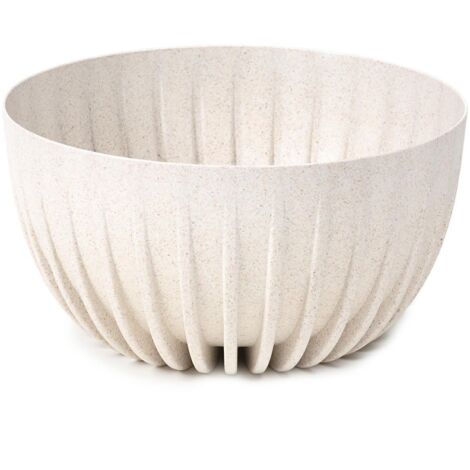Blumentopf aus entrindetem Öko-Holz, weiß, 24 x 14 cm (1/4)
