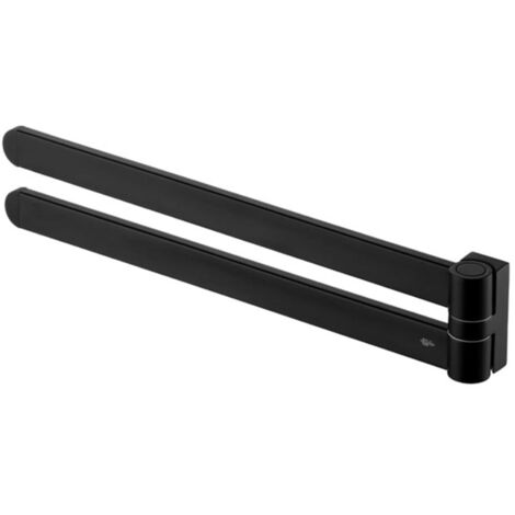 Futura 425 mm Doppelarm-Drehkleiderbügel, schwarz (1/2)