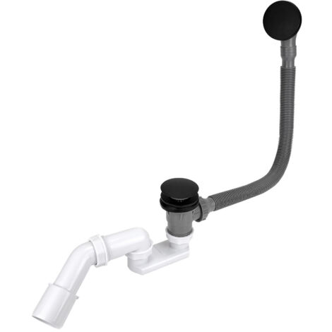 Siphon für Badewanne – Matt schwarz – Clic-Clac 40/50 mm – Messing – Abnehmbarer Korb für einfache Reinigung – Modernes Design – Tycner (1/3)