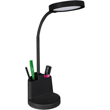 8-W-LED-Schreibtischlampe mit Dimmer und Touch-Schalter, schwarz, Labor Ideus 03824 (1/2)