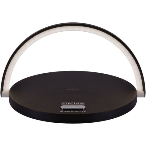 LED-Schreibtischlampe mit induktivem Ladegerät, dimmbarem Licht und Berührungsschalter, schwarz, Saturn Ideus 03863 (1/2)