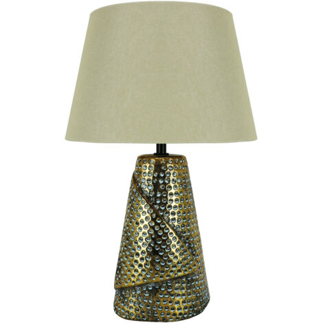 Tischleuchte goldbeige 40W magda E27 Ideus 03963 (1/2)